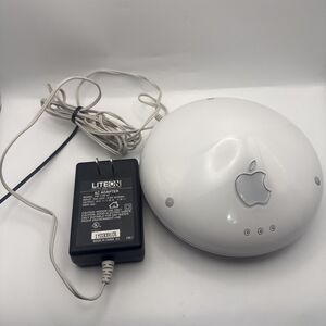 Vintage Apple AirPort Base Station Family M8440 White W/ Power Cord Tested Works